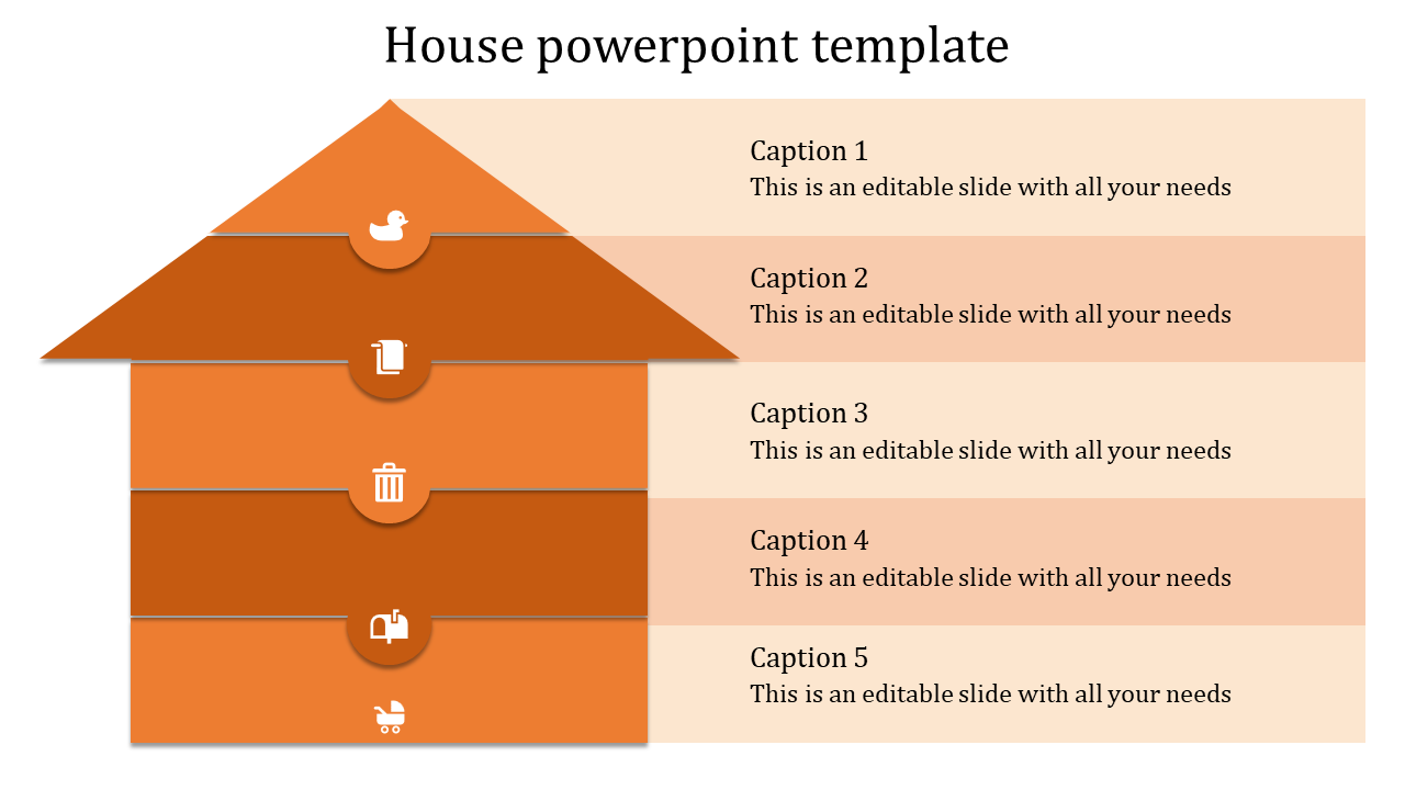 house powerpoint template-orange